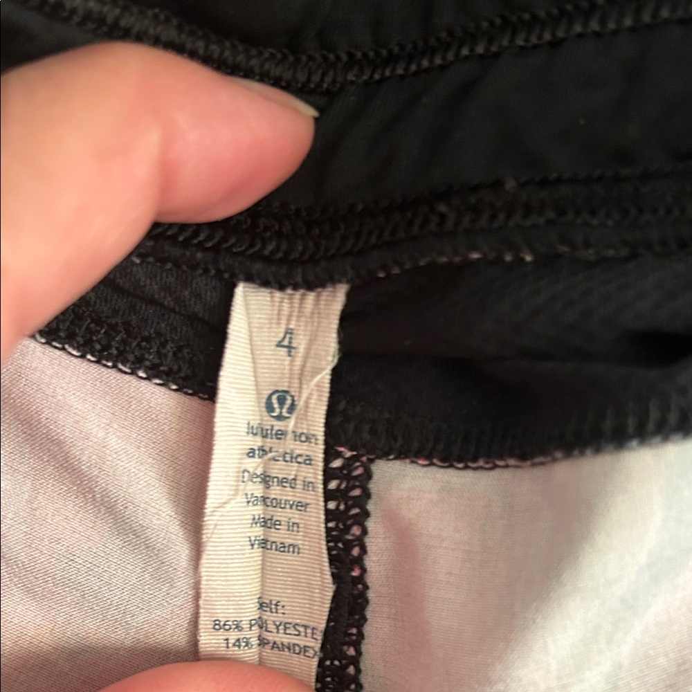 lululemon athletica Floral Athletic Shorts - Black and Pink - Picture 2 of 4